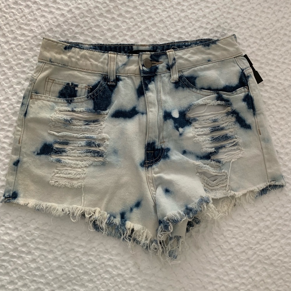 Forever 21 Sz M Tie Dye Denim Short